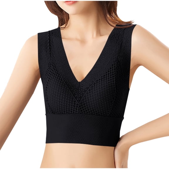 ylioge Sports Bras for Women Lightweight Wireless Longline Bralettes Ladies Casual Solid Breathable Pullover Athletic Yoga Underwear Bra