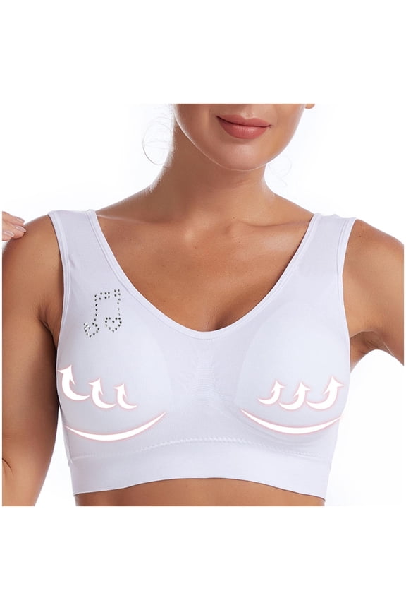 Sports Bras for Women Plus Size S-4X Wireless Push Up Padded Bralettes Womens Breathable Stretchy Pullover Athletic Yoga Tshirt Underwear Bra