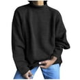 thumbnail image 1 of ylioge Sweaters for Women, Womens Oversized Sweater Warm Lightweight Casual Loose Long Sleeve Mock Neck Pullover Solid Color Knitting Sweater Fall Saving Clearance Christmas Gifts for Women, 1 of 5