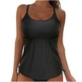 thumbnail image 1 of ylioge Swimsuits Tops for Women Tankini Tank Top Built in Bras Ladies Solid Color Sleeveless Crewneck Tankinis Pullover Beach Summer Swimwear Vests, 1 of 3
