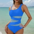 thumbnail image 1 of ylioge Tankini Swimsuits for Women Built in Bras No Underwire Bathing Suits Ladies Trendy Solid See-Through Full-Coverage Swimwear Tankinis, 1 of 5
