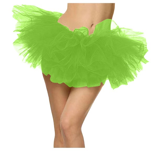 ylioge Tutus for Women, Womens Pink Tutu Skirts Lace Mesh Yarn Breathable 80s High Waist Solid Color Cute Puffy Princess Mini Skirt Fall