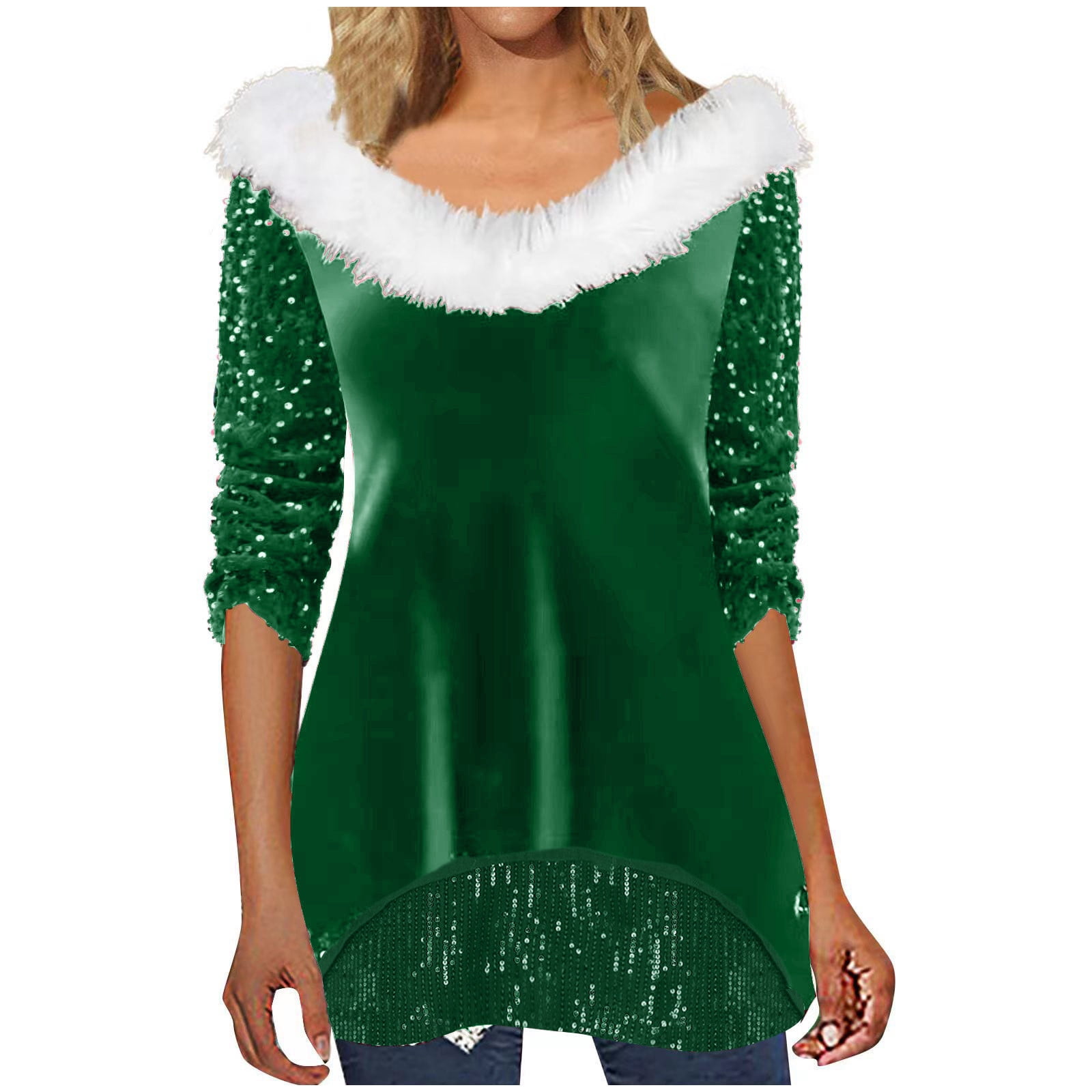 ylioge Ugly Christmas Sweatshirts for Women, Womens Sequin Shirts