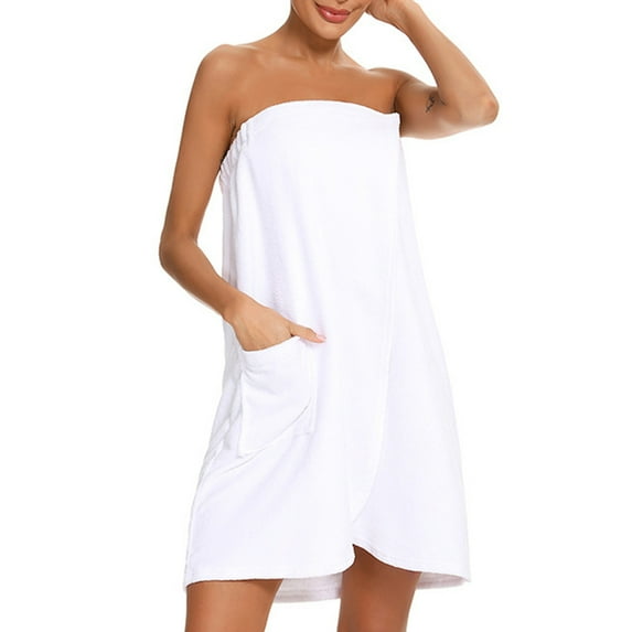 ylioge Womens Bath Robes with Pockets Off the Shoulder Nightgowns Ladies Casual Solid Color Comfort Slit Loungewear Bath Robe