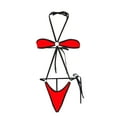 thumbnail image 1 of ylioge Womens Bikini Swimsuits Lightweight One-Piece Tie High-Cut Thongs Bathing Suits Ladies Solid Beach Swimming Swimwear Sets, 1 of 2