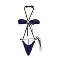thumbnail image 1 of ylioge Womens Bikini Swimsuits Lightweight One-Piece Tie High-Cut Thongs Bathing Suits Ladies Solid Beach Swimming Swimwear Sets, 1 of 2