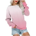 thumbnail image 1 of ylioge Womens Blouses Dressy Casual Long Sleeve Crewneck Sweatshirts Ombre Tie Dye Printing Y2K Pullover Tops Fall Reduced Price and Clearance Sale, 1 of 4