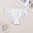 thumbnail image 1 of ylioge Womens Lace Underwear Plus Size XL-4X Mid Rise High-Cut Thongs Panties Lightweight Solid Breathable Briefss, 1 of 4