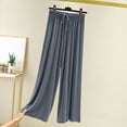 thumbnail image 1 of ylioge Womens Modal-Pajama Pants with Drawstring Elastic Waist Casual Solid Color Baggy Wide Leg Lightweight Breathable Loungewear Homewear Pajamas, 1 of 5