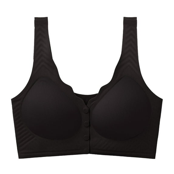 ylioge Womens Nursing Bras for Breastfeeding Front Closure Plus Size L-4X No Underwire Push Up Solid Color Lightweight Full-Coverage Underwear Bra