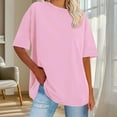 thumbnail image 1 of ylioge Womens Oversized T Shirts Plus Size S-5X Short Sleeve Crewneck Tunic Tops Ladies Casual Solid Color Loose Pullover Basic Tees Tops, 1 of 5