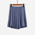 thumbnail image 1 of ylioge Womens Pajama Shorts Casual Solid Color Slit Bottom Lightweight Wide Leg Elastic Waist Soft-Modal Homewear Sleepwear Pajamas Short, 1 of 5