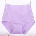 thumbnail image 1 of ylioge Womens Plus Size Underwear Panties XL-6X High Waisted Briefs Cotton-Blend Lace Splice Stretchy Full Coverage Leakproof Brief, 1 of 3