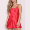 thumbnail image 1 of ylioge Womens Satin Nightgowns & Sleepshirts Lightweight Silk Spaghetti Strap V Neck Soft Solid Color Sleepwear Mini Pajama Dresses, 1 of 4