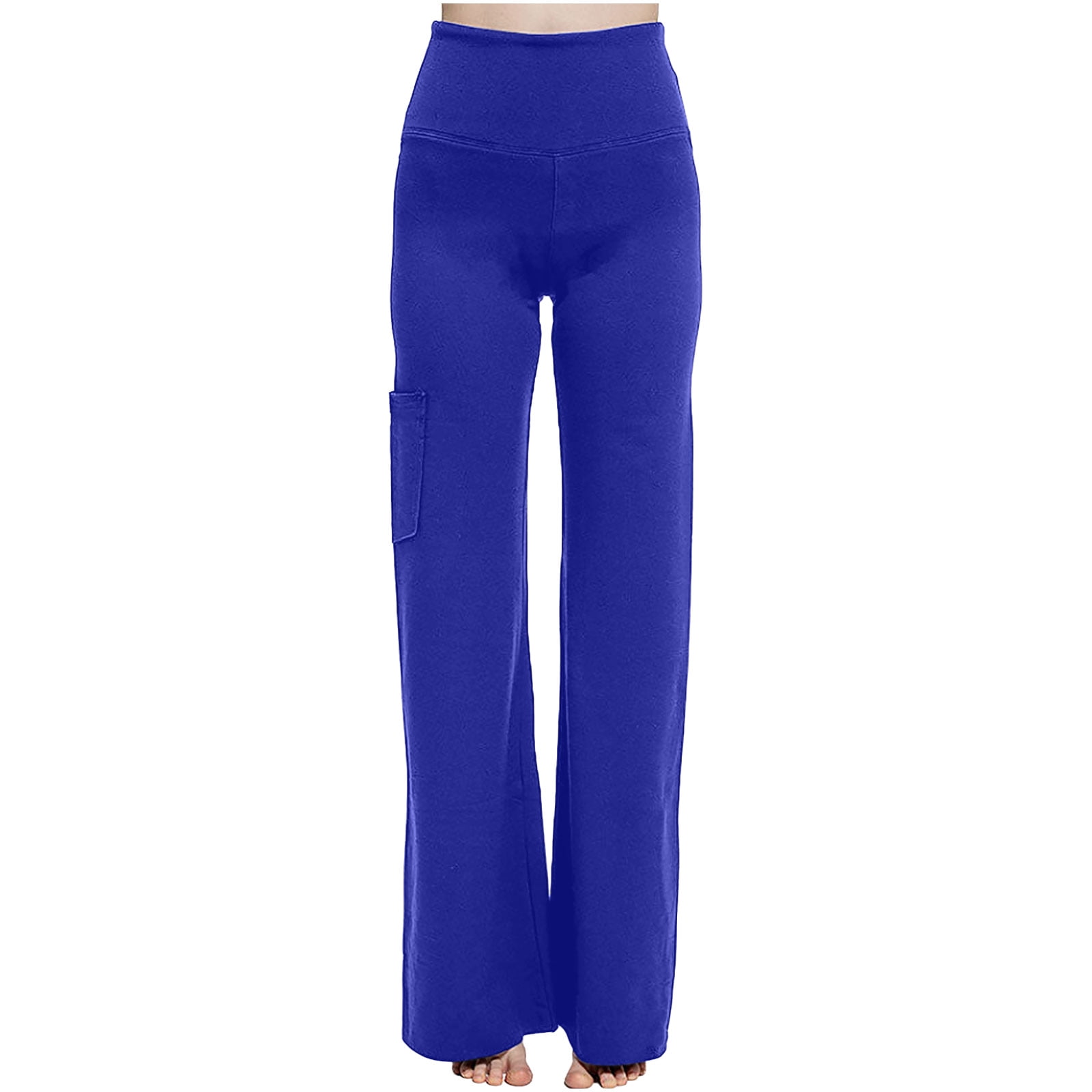 ylioge Womens Slim Fit Leggings Pockets Stretchy High Waist Comfy Bootcut Trousers Winter Daily Wear Full Length Solid Color Pants Pantalones