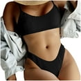 thumbnail image 1 of ylioge Womens Swimsuits Tankini Separates Two Piece Bikini Bathing Suits Ladies Trendy Solid High Waisted Pleated Swimwear Swimsuit, 1 of 5