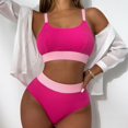 thumbnail image 1 of ylioge Womens Swimsuits Tankini Separates Two Piece High Waisted Bathing Suits Ladies Trendy Color-Block Stretchy Sleeveless Beach Swimsuit, 1 of 6