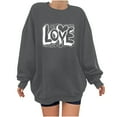 thumbnail image 1 of ylioge Womens Valentine's Day Sweatshirts Pullover Crewneck Tops Ladies Trendy Long Sleeve Loose Fit Graphic Sweatshirt Winter, 1 of 6