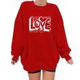 thumbnail image 1 of ylioge Womens Valentine's Day Sweatshirts Pullover Crewneck Tops Ladies Trendy Long Sleeve Loose Fit Graphic Sweatshirt Winter, 1 of 6