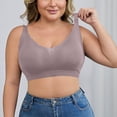 thumbnail image 1 of ylioge XL-4X Plus Size Bras for Women Wireless Push Up Support Bralettes Womens Full-Coverage Breathable Solid Color Lifting Everyday Underwear Bra, 1 of 4