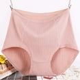 thumbnail image 1 of ylioge XL-6XL Plus Size Womens Underwear Panties Stretchy High Waisted Briefs Ladies Casual Solid Ribbed Comfort Full Coverage Brief, 1 of 3