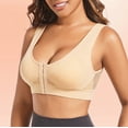 thumbnail image 1 of ylioge XS-5X Plus Size Sports Bras for Women Front Closure Push Up Bralettes Lightweight Solid Wireless Padded Big-Cup Athletic Yoga Underwear Bra, 1 of 7
