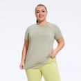 thumbnail image 1 of ylioge Yoga Tops for Women Plus Size L-4X Short Sleeve T Shirts Womens Quick-Drying Solid Color Pullover Crewneck Breathable Athletic Workout Tees Top, 1 of 7