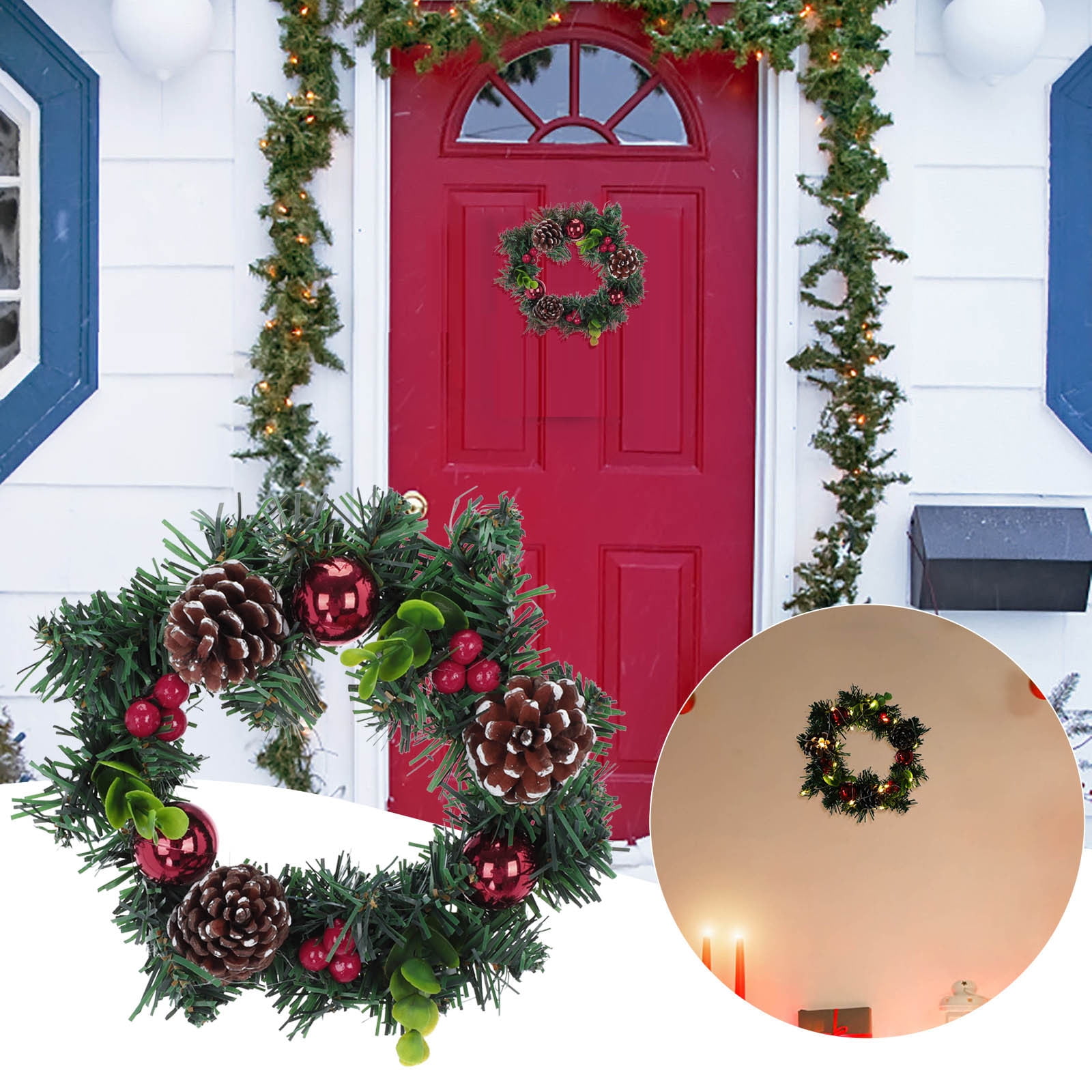 ymcbayline Christmas Clearance Sale Christmas Wreath Handmade Christmas