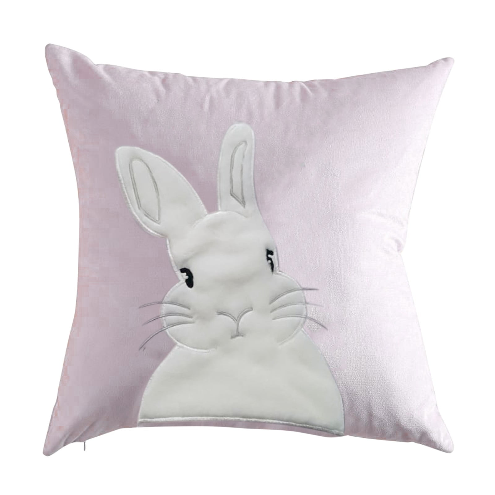 ymcbayline Clearance Velvet Rabbit Throw Pillow Embroidery Couple