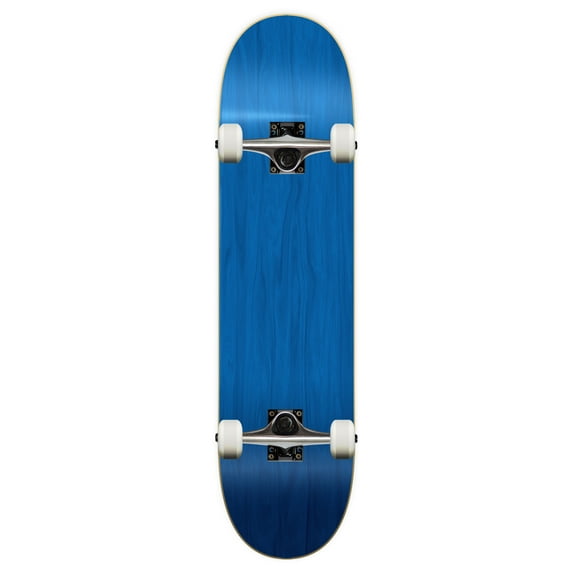 Yocaher Blank 31" x 7.75" Complete Skateboard - Stained Blue