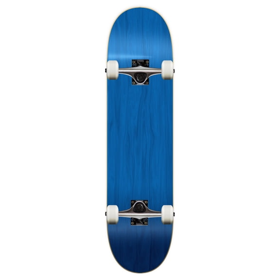 Yocaher 31" x 7.75" Complete Skateboard with Grip tape ABEC-9 Bearing - Stained Blue