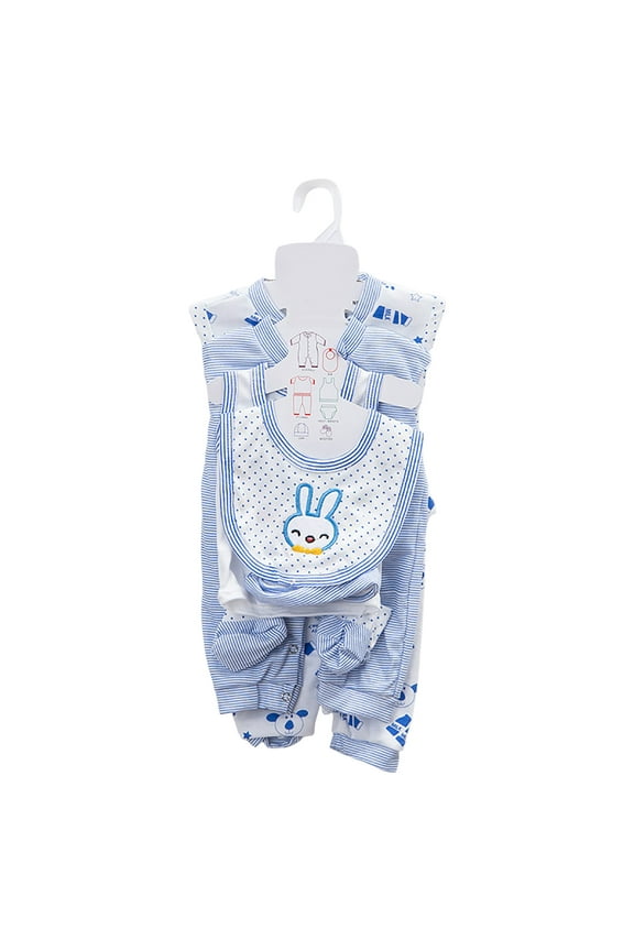 0-3 Months Baby Girl Clothes 8PCS Newborn Baby Girl Layette Set Light Blue,0-3 Months