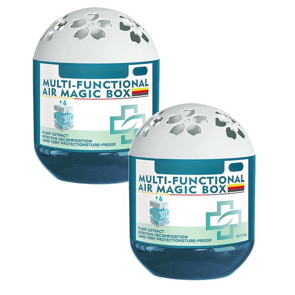 yocbz 2026 New Air Magic Box, Indoor Air Purification Dust Removal Magic Box – Multi-Functional Air Magic Box, Odor Eliminator Air Freshener, Automatic Air Essence Box Bathroom, Closet - 2Pcs