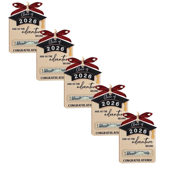 yocbz 2Pcs Graduation Money Holder 2026 - Senior Gifts - High School College Grad Gift for Him or Her - Senior Money Card for Boys and Girls - School Graduation Gifts - and So The Adventure Begin