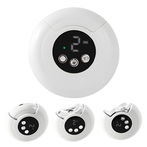 yocbz 3-in-1 Electric Nail Clipper for Adults, 3 Speeds Automatic Nail Clipper & Trimmer with LED Light 360° Rotation Fingernail Clipper with Polisher Rechargeable Nail File for Thick Nails, A