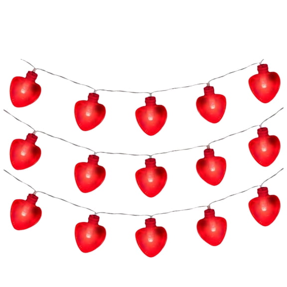 yocbz 6.5FT Valentine's Day Heart String Lights, Decoration Love String Lights with 10 Waterproof Heart Lights, Indoor Fairy Lights for Valentine's Day Photo Walls Bedroom Weddings Birthdays Decor