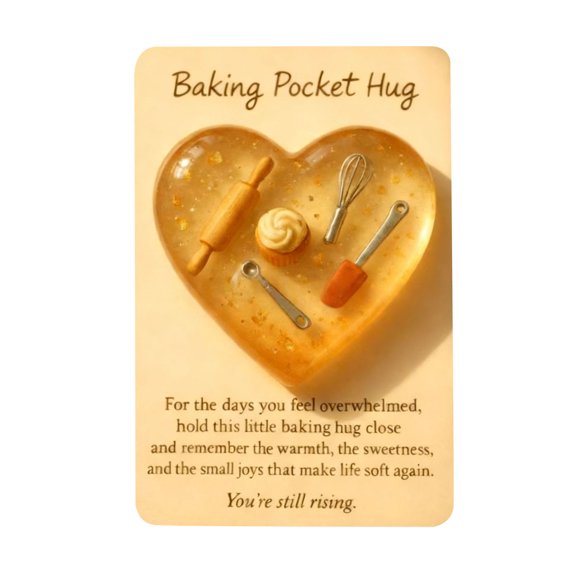 yocbz A Pocket Hug for Chef, Mini Baking Heart Pocket Hug Token with Greeting Cards,Thank You Gift for Chef Gifts for Women Men Birthday Party Gifts