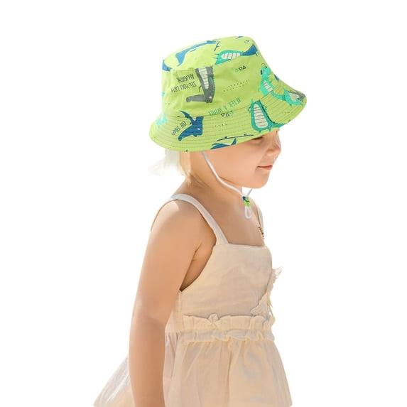 yocbz Baby Beach Hat Baby Sun Hat Kids Summer UPF 50+ Toddler Bucket Hat Wide Brim Adjustable Beach Hats for Boys Girls F,One Size