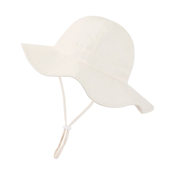 yocbz Baby Beach Hat Toddler Bucket Hat Baby Sun Hat UPF 50+ Toddler Bucket Hats Cute Girls Wide Brim Kids Cotton Hat for Outdoor Infant Beach Yellow,4-6 Years