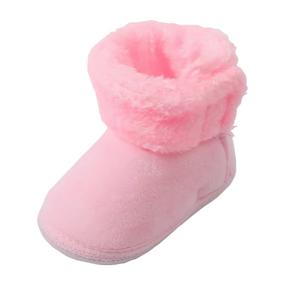 yocbz Baby Booties Unisex Baby Booties, Warm Cozy Baby Slippers, Easy to Put on, Unisex Baby Soft Non-Slip Pink,Size for US 5