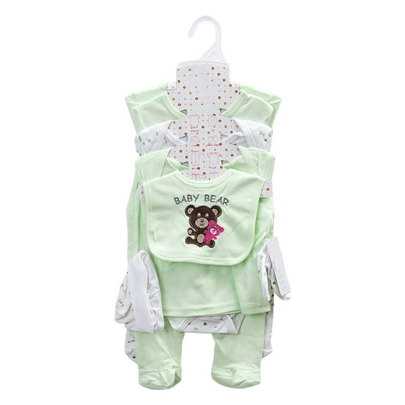 yocbz Baby Boy Gifts 0-3 Months 8PCS Layette Sets for Newborns Unisex Green,0-3 Months
