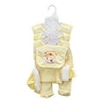 thumbnail image 1 of yocbz Baby Boy Layette Sets 8PCS 2 jumpsuit+2 Tops+2 Pants+Bib+Hat+Sock Shoes Yellow,0-3 Months, 1 of 4