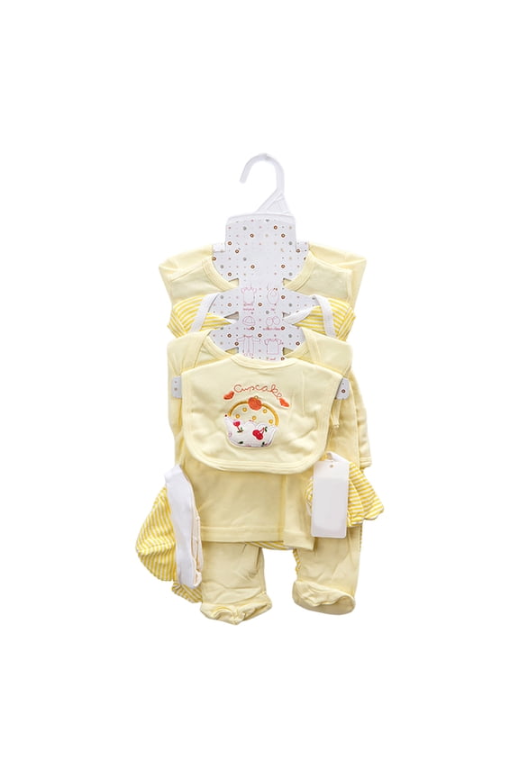 Baby Girl Gifts 0-3 Months 8PCS Layette Newborn Boy Set Yellow,0-3 Months