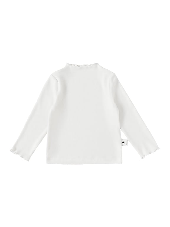 Baby Girl Long Sleeve Blouse Toddler Ruffle T-Shirt Kid Solid Color Tee Casual Tops Winter Clothes White,3-4 Years
