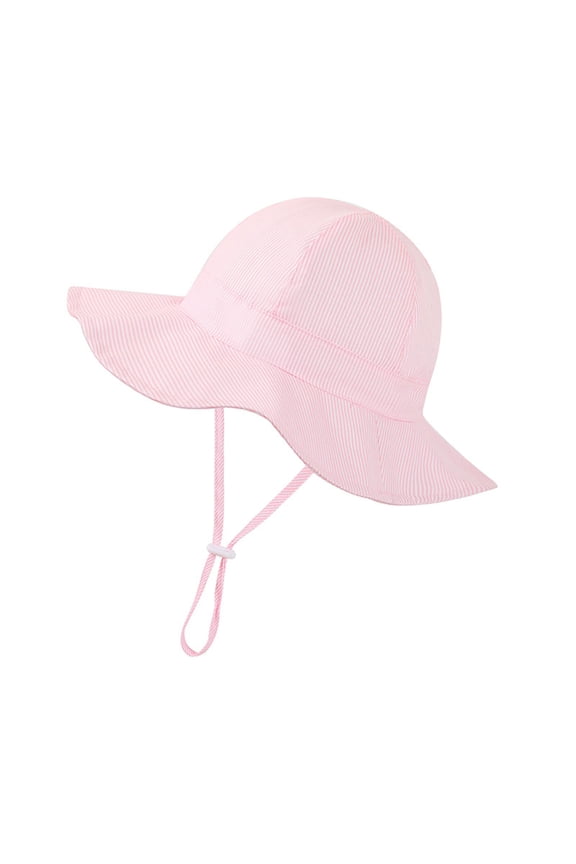 Baby Girl Sun Hat Baby Sunhat Toddler Baby Sun Hat, Adjustable Summer Bucket Hat Kids Quick Dry Water Resistant UPF 50+ Protection for Beach Pool Outdoor Light Pink,1-2 Years