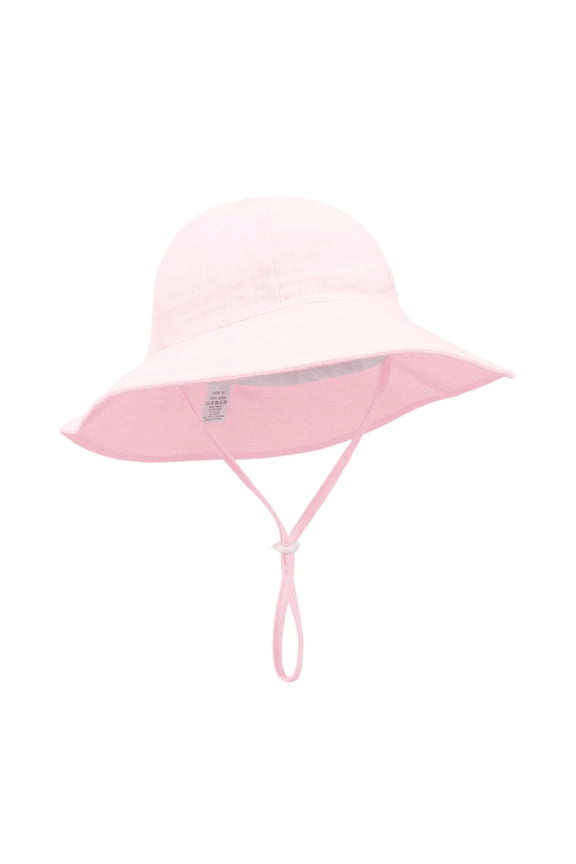 Baby Hat Toddler Swim Hat Toddler Bucket Hat, Reversible Baby Sun Hat with Smile Face, UPF 50+ Cotton Hat for Boys Girls Beach Travel I,S