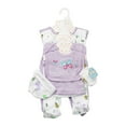 thumbnail image 1 of yocbz Baby Layette Sets 8PCS 2 jumpsuit+long sleeve Tops+short sleeve Tops+Pants+Bib+Hat+Sock Shoes Light Purple,6-9 Months, 1 of 4