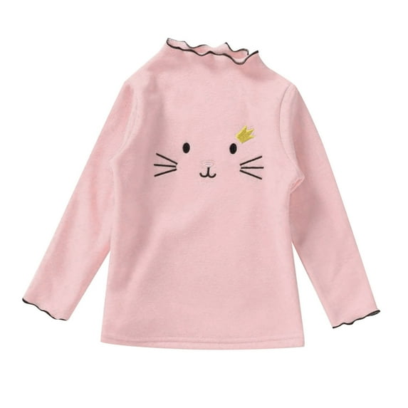 yocbz Baby Toddler Girls' Long Sleeve Tees Crew Neck Cotton Pink,7-8 Years