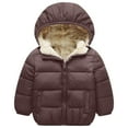 thumbnail image 1 of yocbz Baby Winter Coat with Hooded Toddler Boys Girls Puffer Jackets Toddler Coats & Jackets Coffee,18-24 Months, 1 of 8