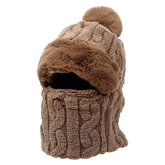 yocbz Balaclava Ski Mask for Women Men, Winter Fleece Wind-Resistant Warm Face Cover and Neck Warmer for Cycling Motorcycle Skiing Coffee